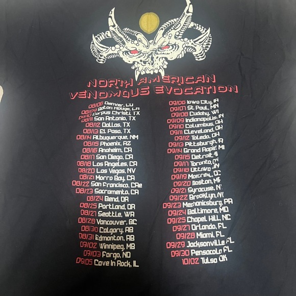 Vitriol 2024 Tour Shirt Black Sz L Metal Band Goatwhore Nunslaughter Emperor - Picture 7 of 9
